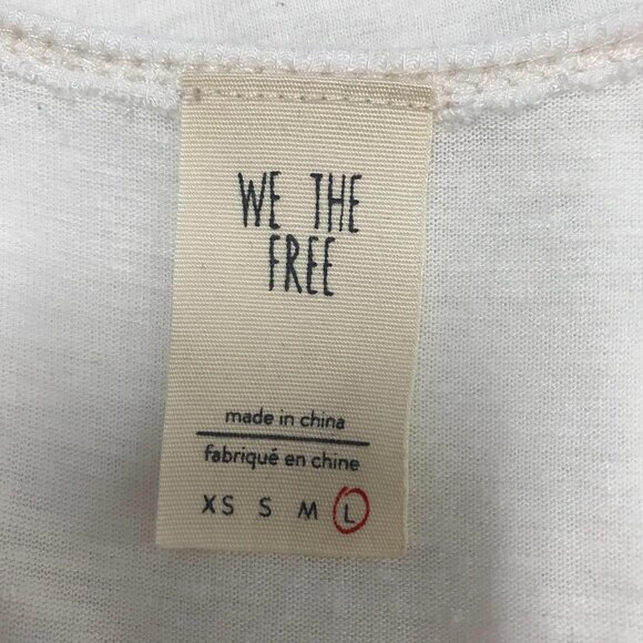 We The Free Womens White Loose Fit Rayon Linen Blend Lightweight Tank Top L - Picture 3 of 11